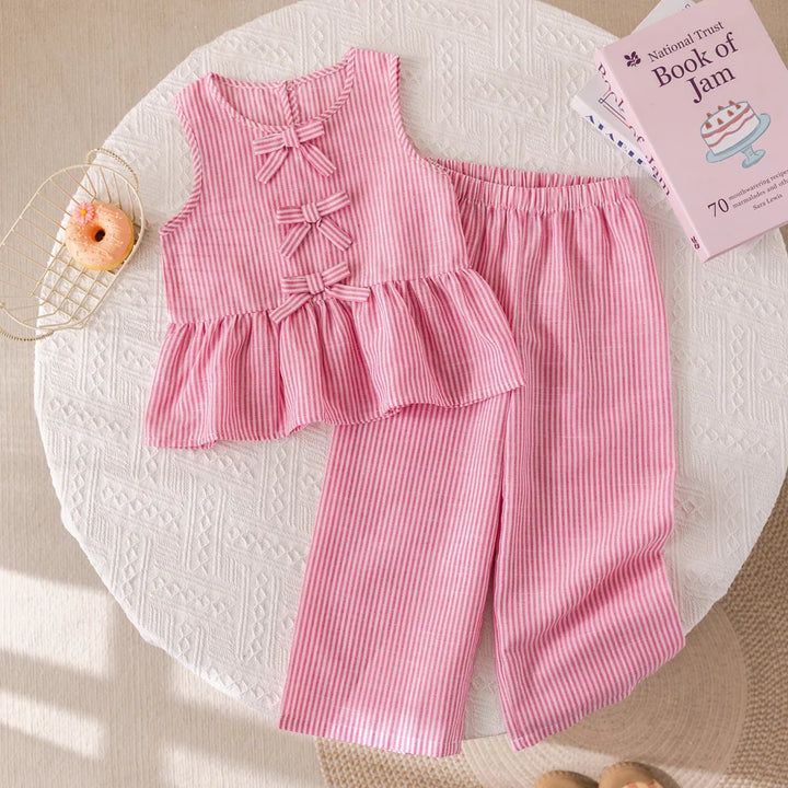 Gestreepte Tweedelige Zomerset Voor Meisjes - SweetStripe