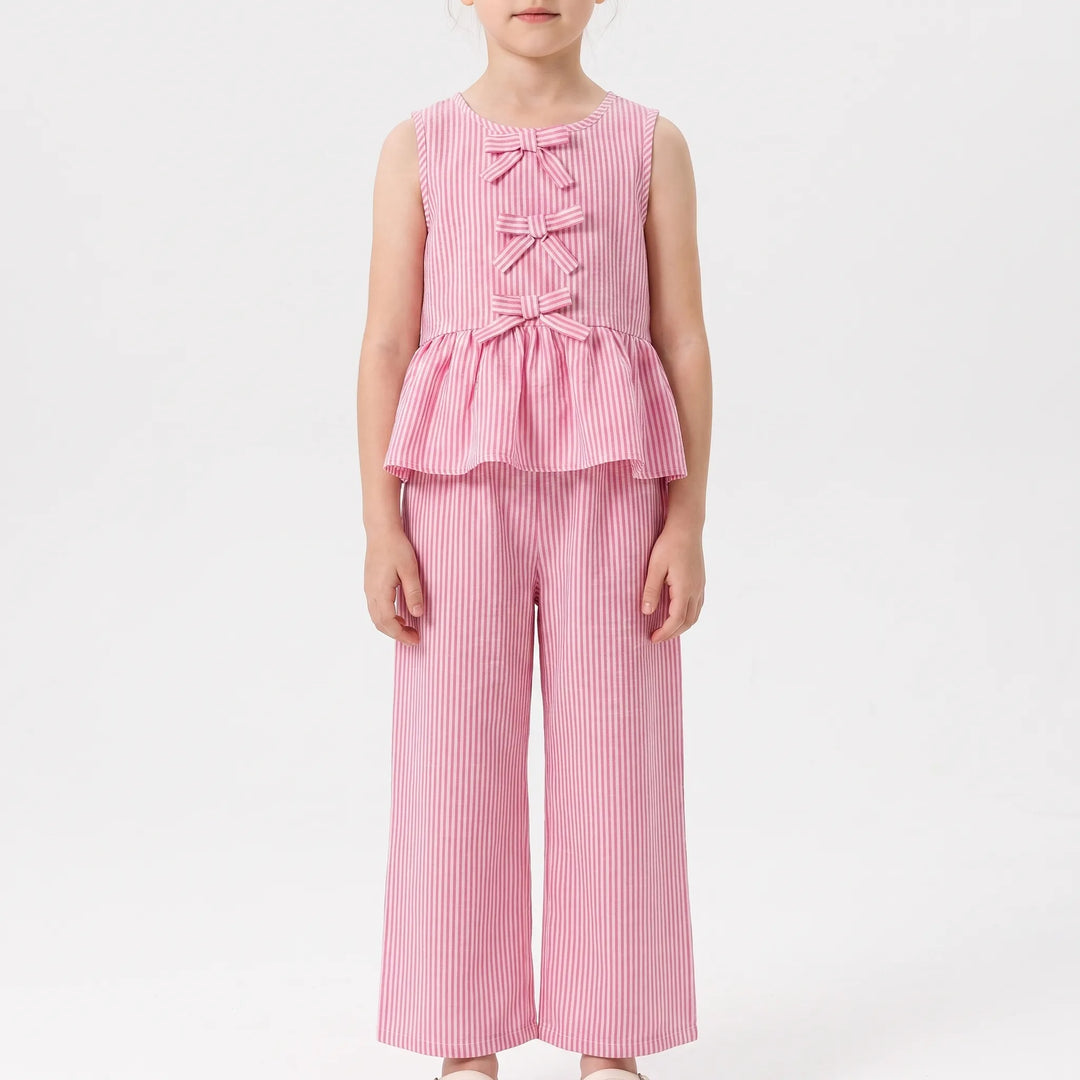 Gestreepte Tweedelige Zomerset Voor Meisjes - SweetStripe