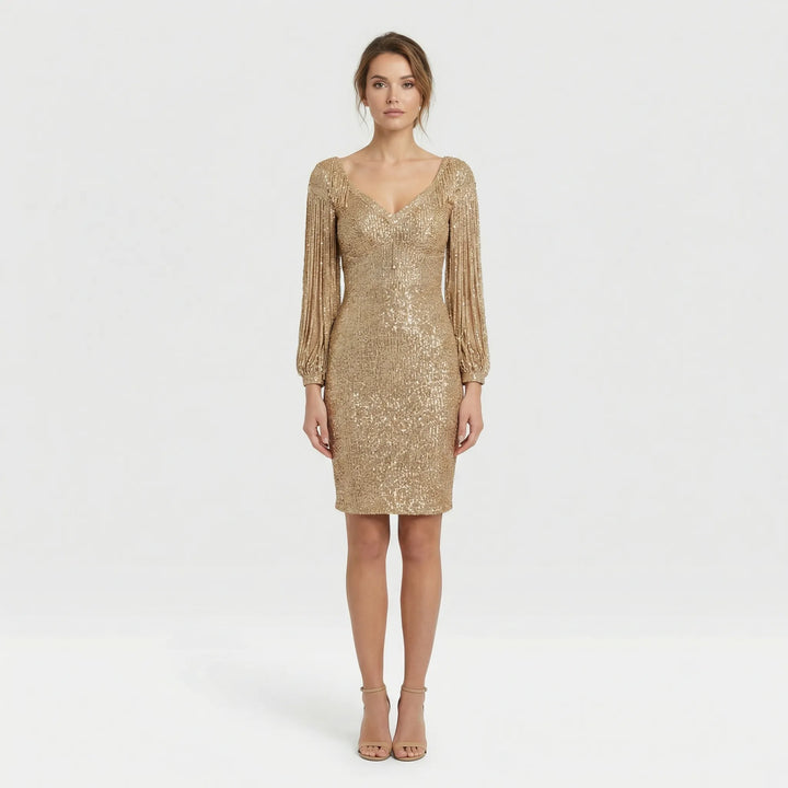 Glamouröses Partykleid Mit V Ausschnitt - Loreen