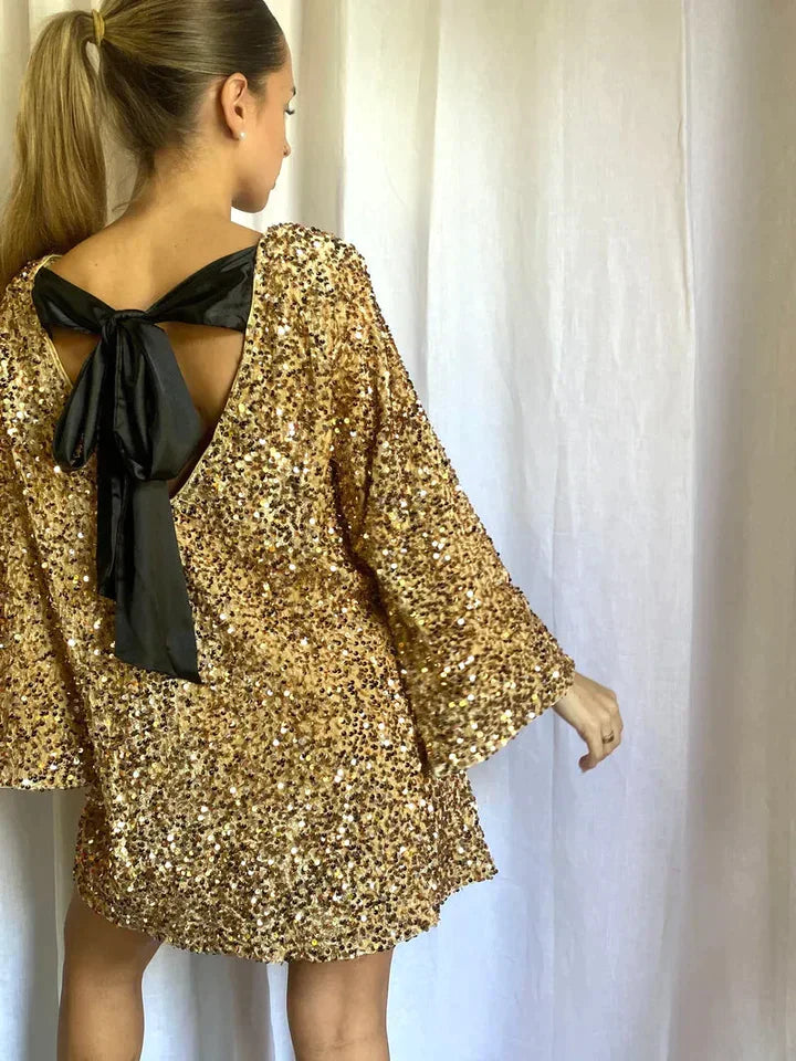 Trendy Glitter Midi-Jurk - Stella