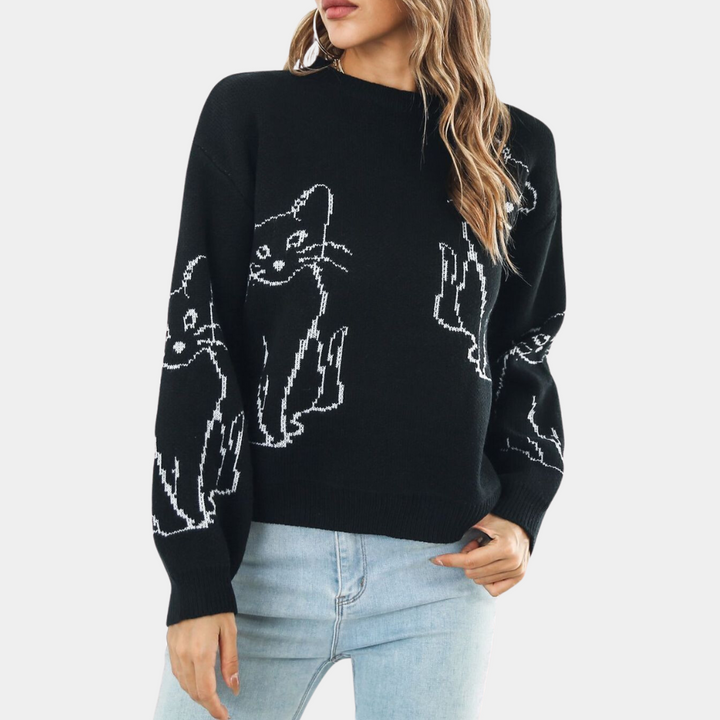 Kebell - Trendy Women's Sweater with Cats
