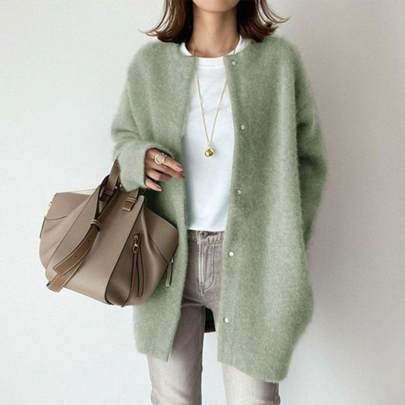 Lange Mouwen Dames Cardigan met Zakken – Liora