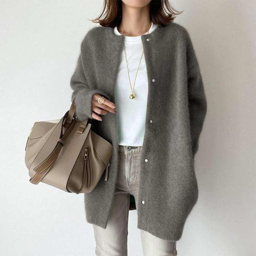 Lange Mouwen Dames Cardigan met Zakken – Liora