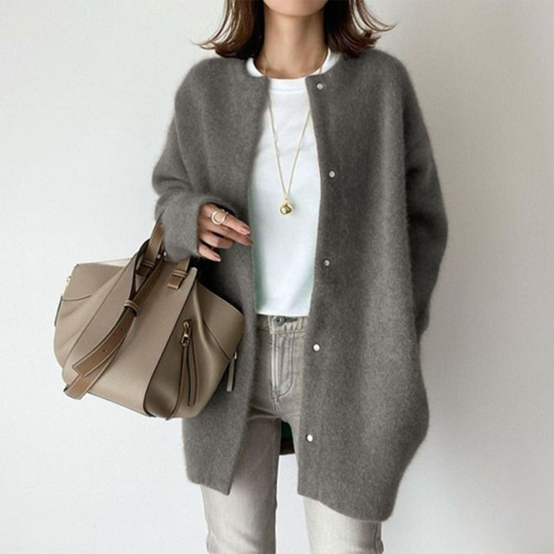 Lange Mouwen Dames Cardigan met Zakken – Liora