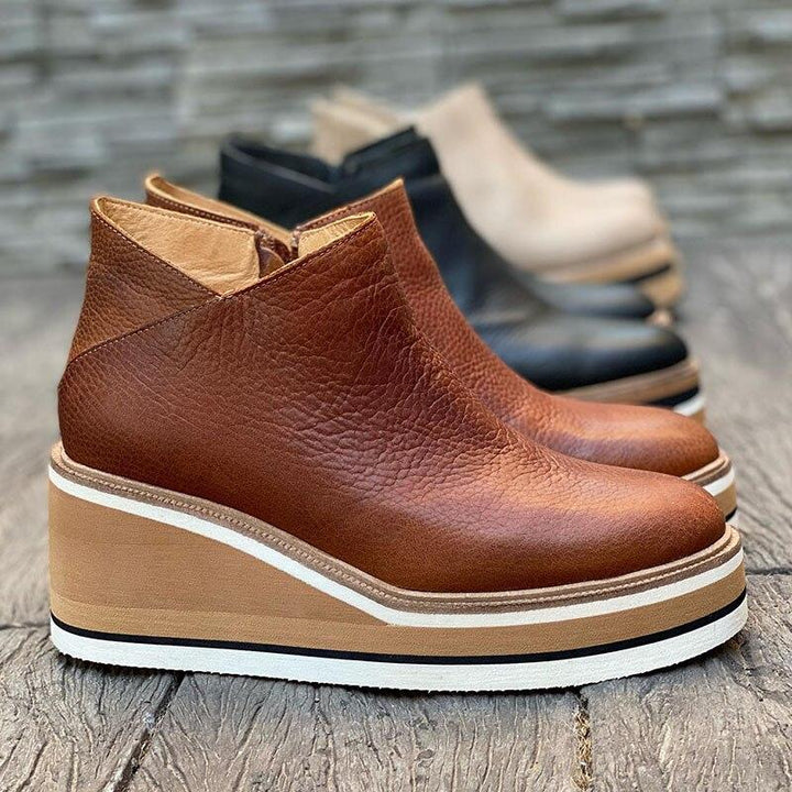 Comfortable Platform Ankle Boots - Mira