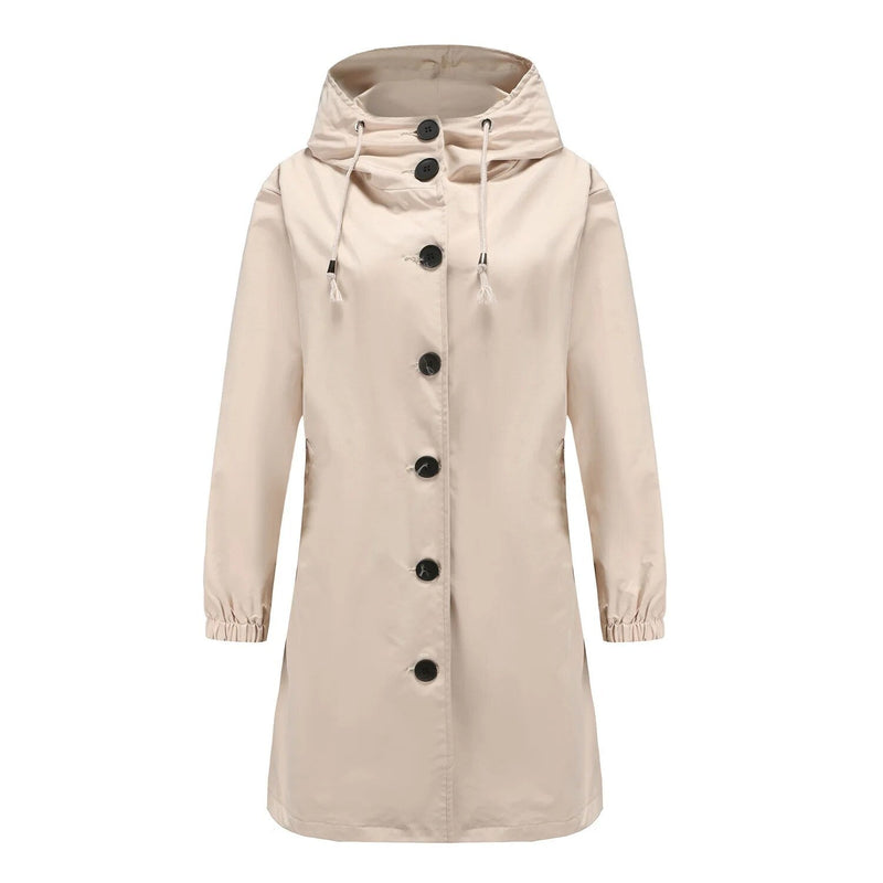 Stylish Windproof Trench Coat - Livia