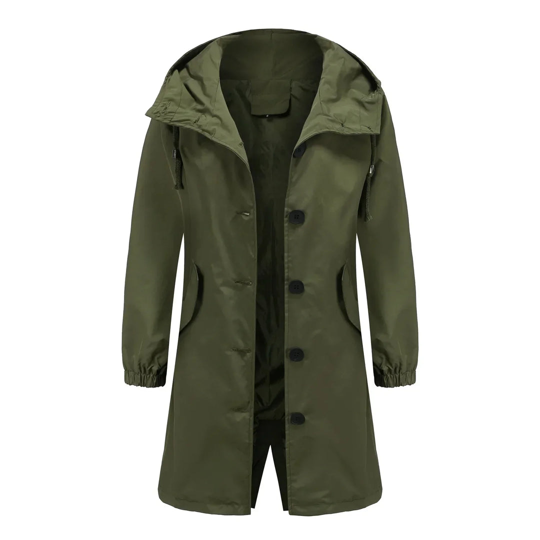 Stylish Windproof Trench Coat - Livia