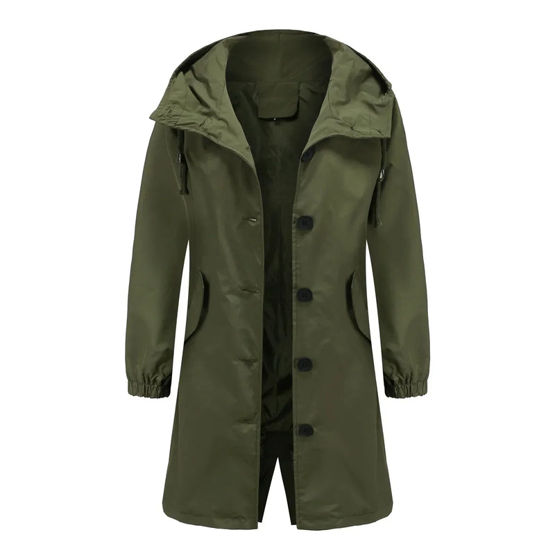 Stylish Windproof Trench Coat - Livia