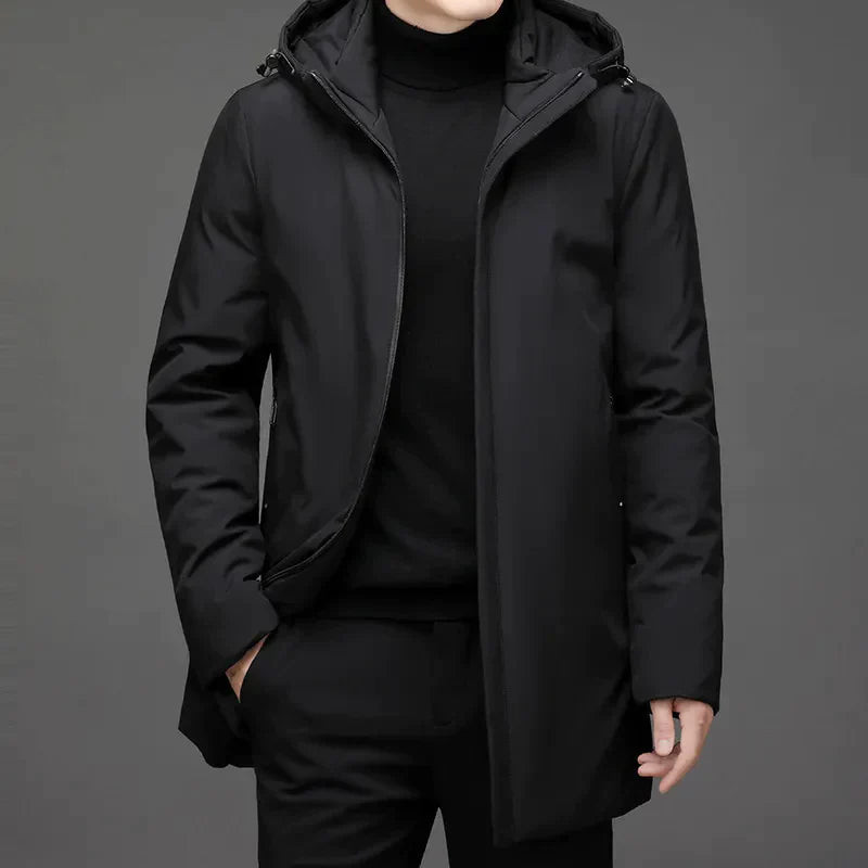 Classic Down Jacket with Hood - Victor