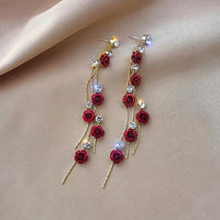 Waterfall Rose Earrings - Rosella