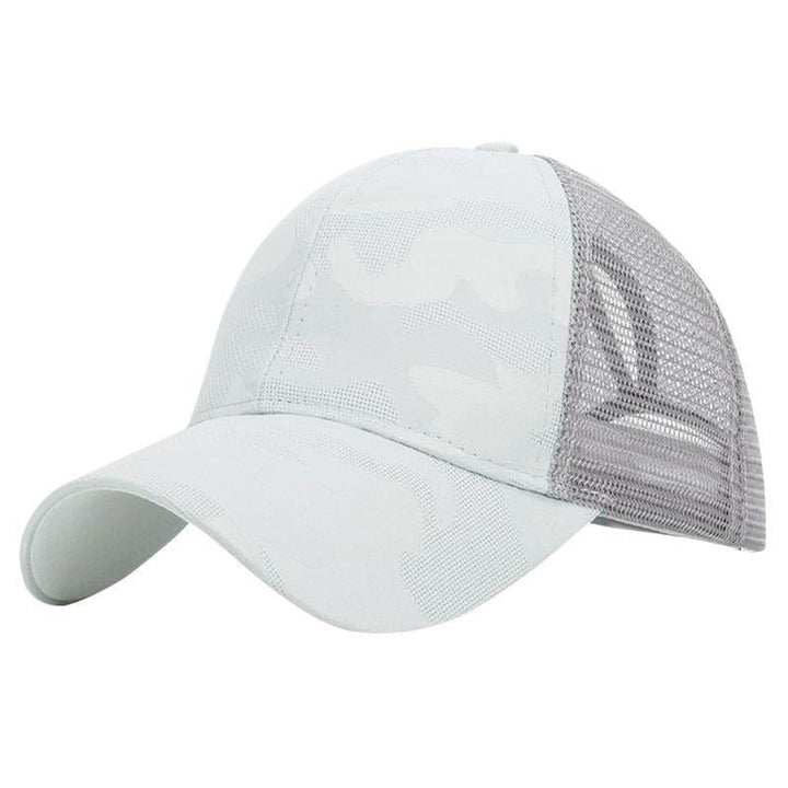 Trendy women's baseball cap with ponytail opening and Velcro closure – Leona