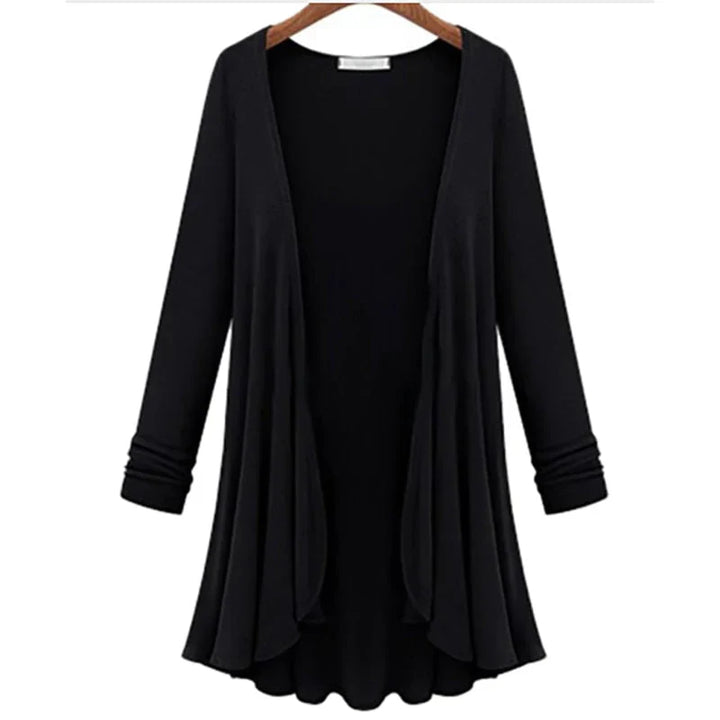 Knitted Women's Cardigan with Ruffles - Chiara