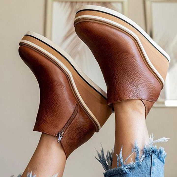 Comfortable Platform Ankle Boots - Mira