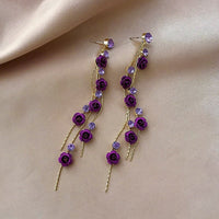 Waterfall Rose Earrings - Rosella