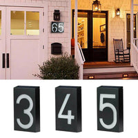 Illuminated House Number Powered by Solar Energy - SolarSign