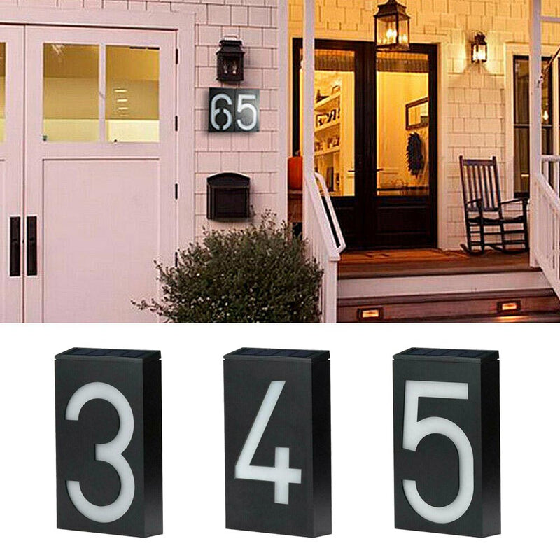 Illuminated House Number Powered by Solar Energy - SolarSign