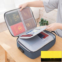 Lockable Waterproof Document Storage Box – Multi-Layer Travel Organizer