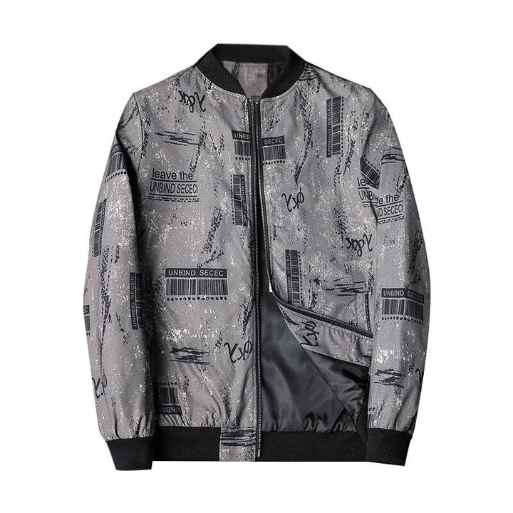 Men's Bomber Jacket with Abstract Print - Enzo
