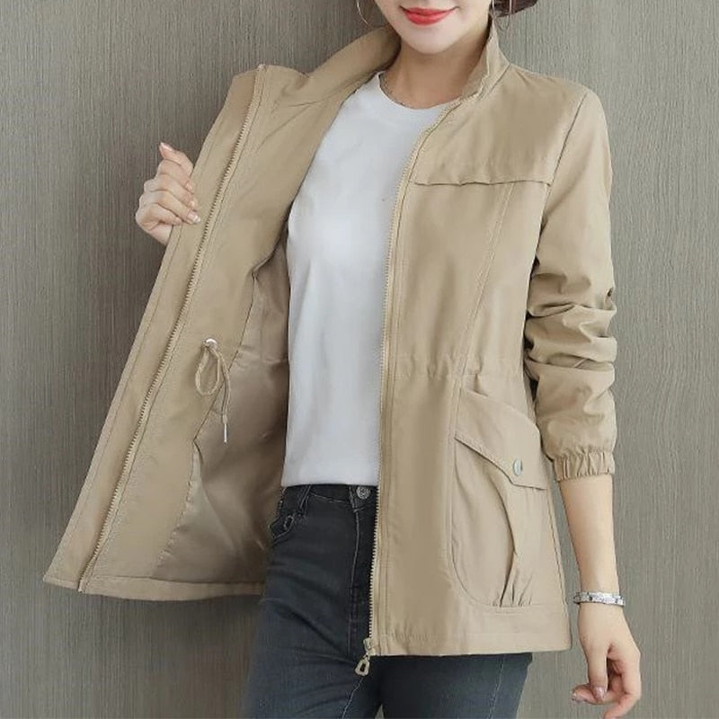 Women's Mid-Season Jacket with Stand-Up Collar – Marielle