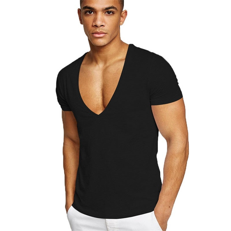 Casual and figure-flattering men's V-neck T-shirt – Jonas