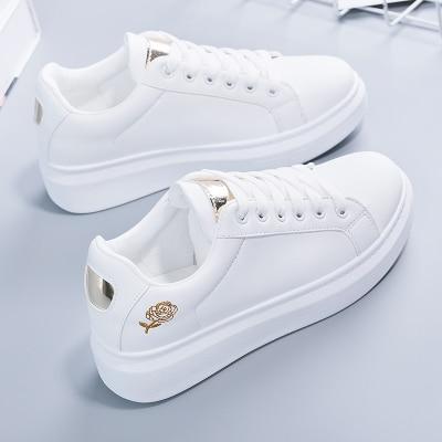 Trendy women's faux leather sneakers with metallic accents - Norell