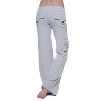 Women's Bootcut Cargo Pants with Pockets - Isabella