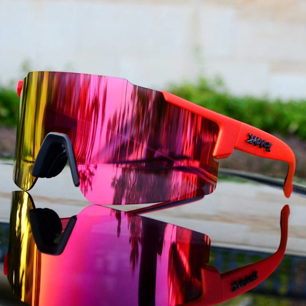 Sporty Mirrored Cycling Sunglasses - Veloshade
