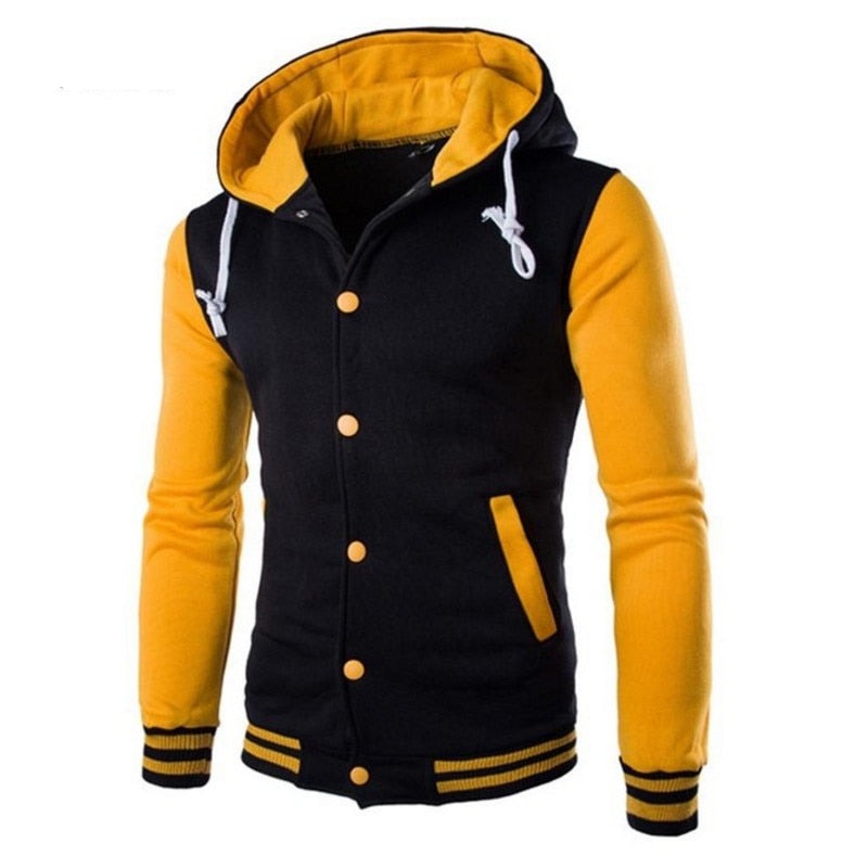 Men's Varsity-Style Baseball Hoodie – Kevin Autumn Edition