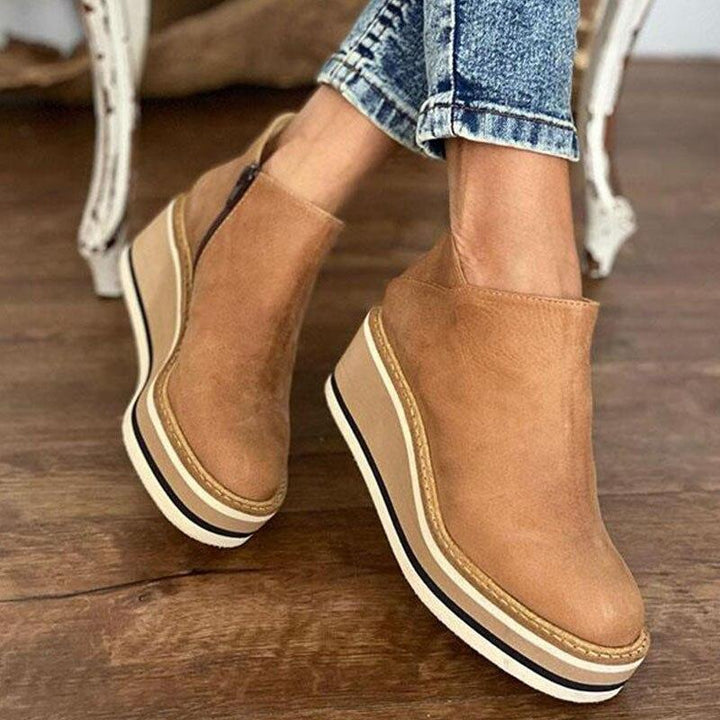 Comfortable Platform Ankle Boots - Mira