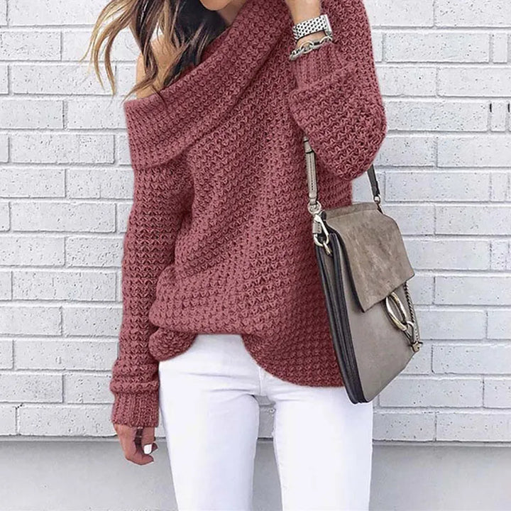Women's Off-Shoulder Knitted Sweater – Selina