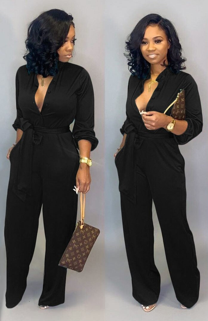 Stijlvolle Lange Mouwen Jumpsuit - Nola