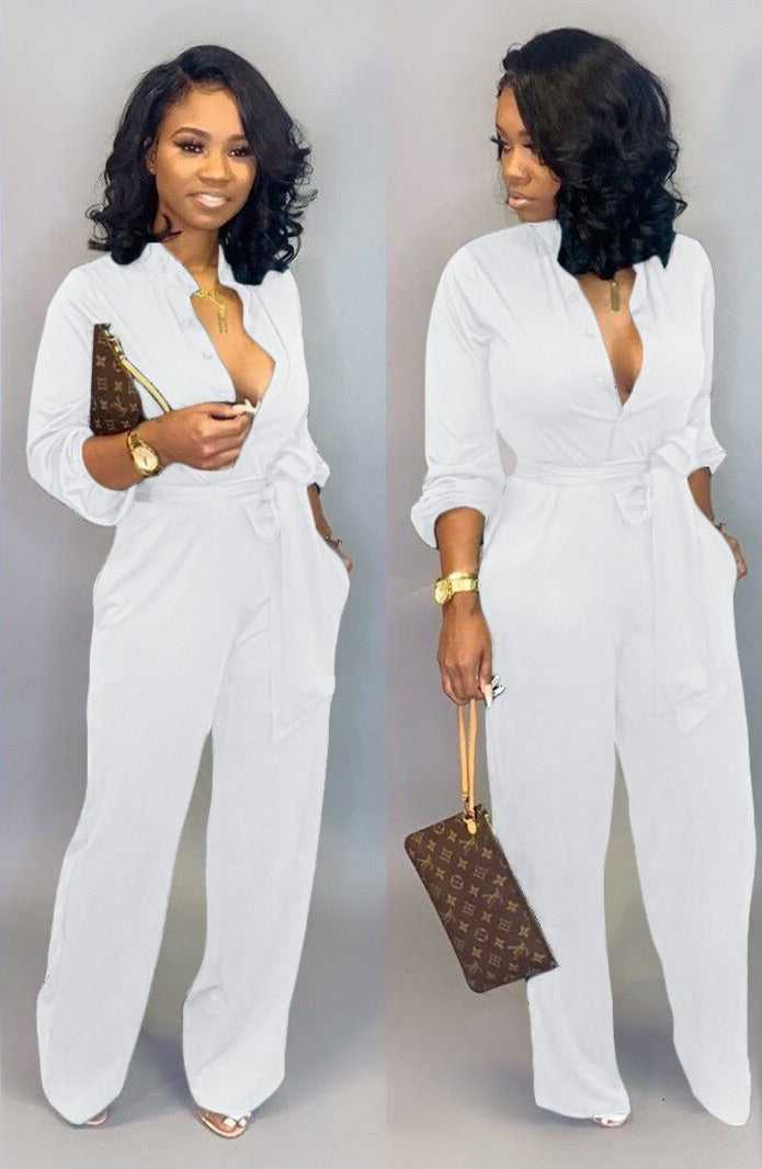 Stijlvolle Lange Mouwen Jumpsuit - Nola