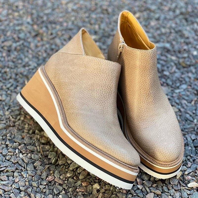 Comfortable Platform Ankle Boots - Mira