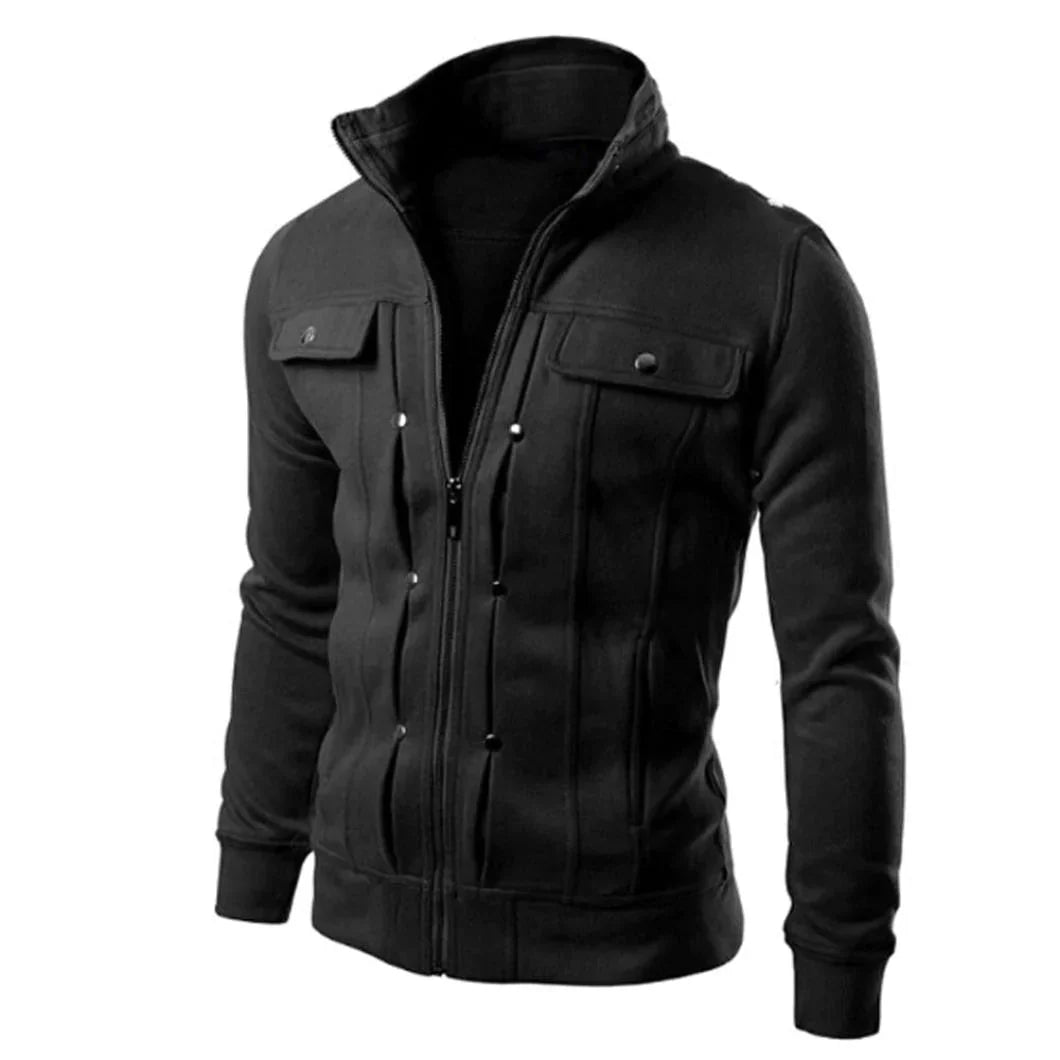 Men's Zip-Up Jacket with Stand-Up Collar – Carlo