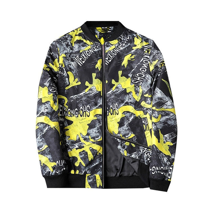 Men's Bomber Jacket with Abstract Print - Enzo