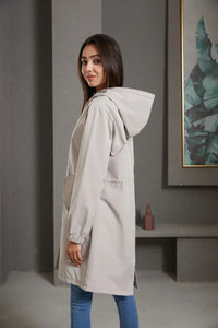 Stylish Windproof Trench Coat - Livia