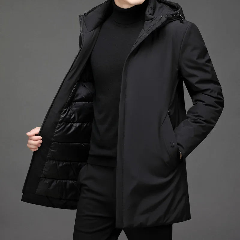 Classic Down Jacket with Hood - Victor