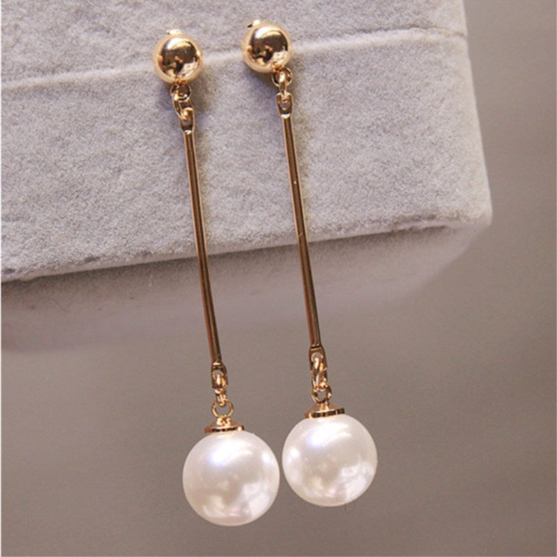 Luxury Drop Earrings with Pearls - Céline