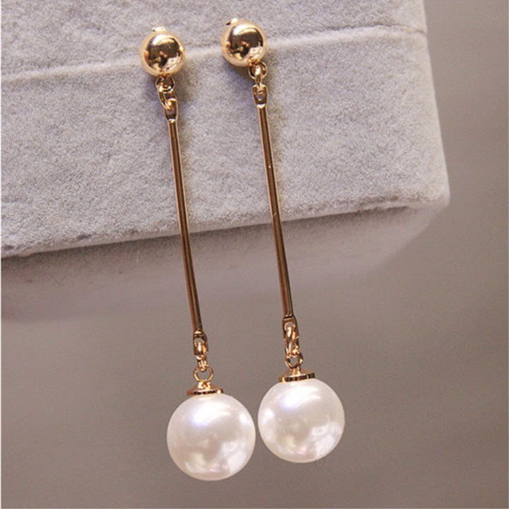 Luxury Drop Earrings with Pearls - Céline