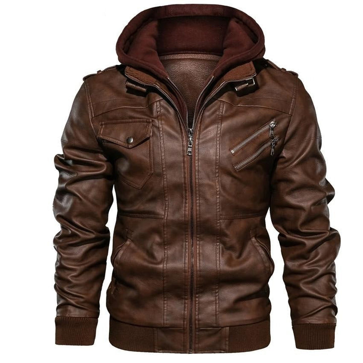 Men's Faux Leather Motorcycle Jacket – Dane