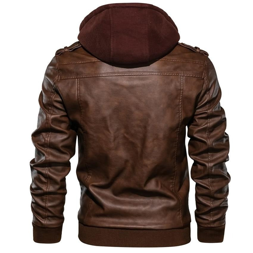 Men's Faux Leather Motorcycle Jacket – Dane