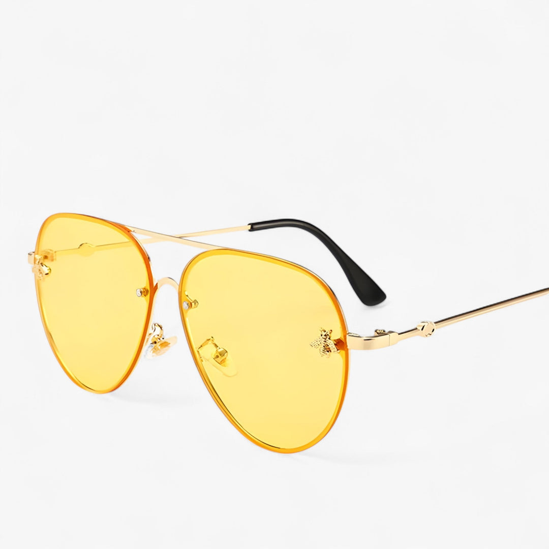 Vintage Pilot Sunglasses with Bee Detail – Halcyon