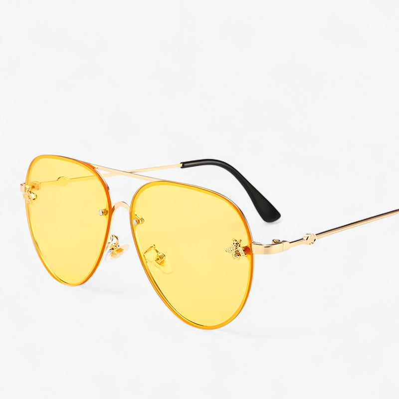 Vintage Pilot Sunglasses with Bee Detail – Halcyon