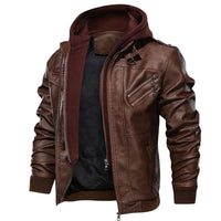 Men's Faux Leather Motorcycle Jacket – Dane