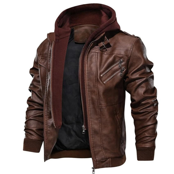 Men's Faux Leather Motorcycle Jacket – Dane
