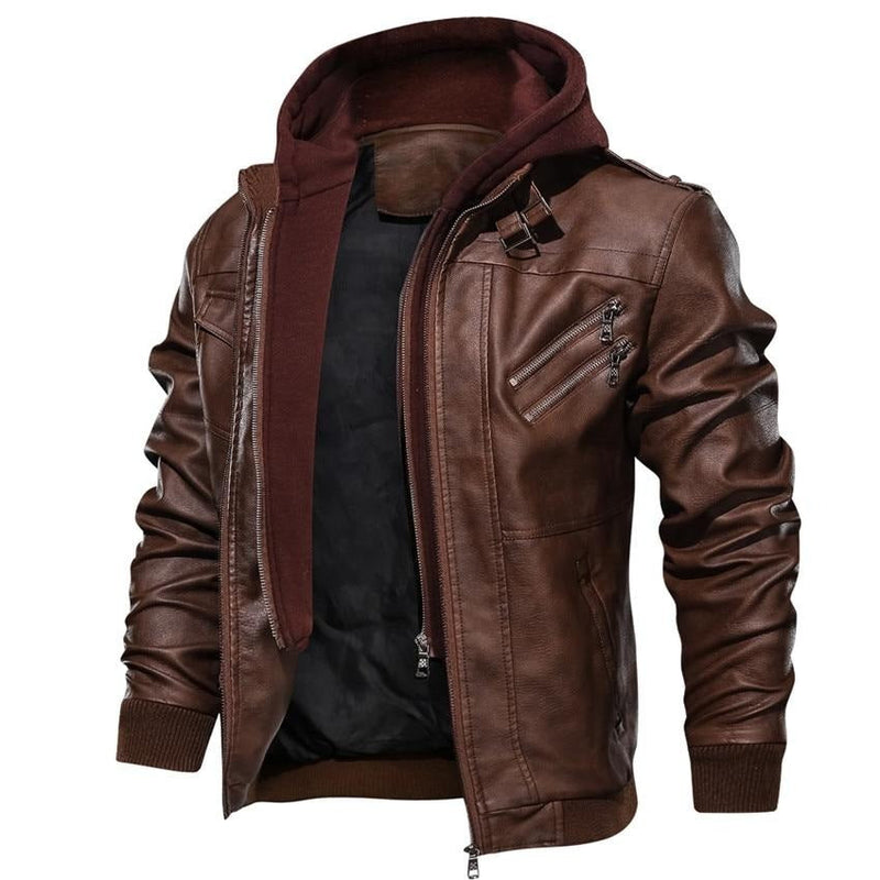 Men's Faux Leather Motorcycle Jacket – Dane