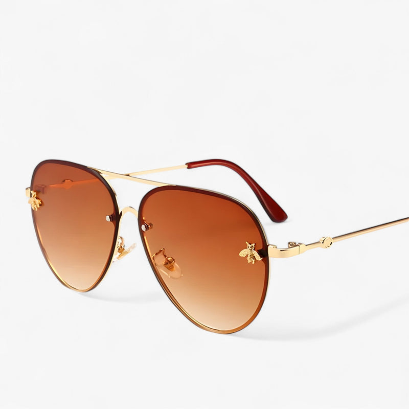 Vintage Pilot Sunglasses with Bee Detail – Halcyon