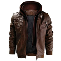 Men's Faux Leather Motorcycle Jacket – Dane