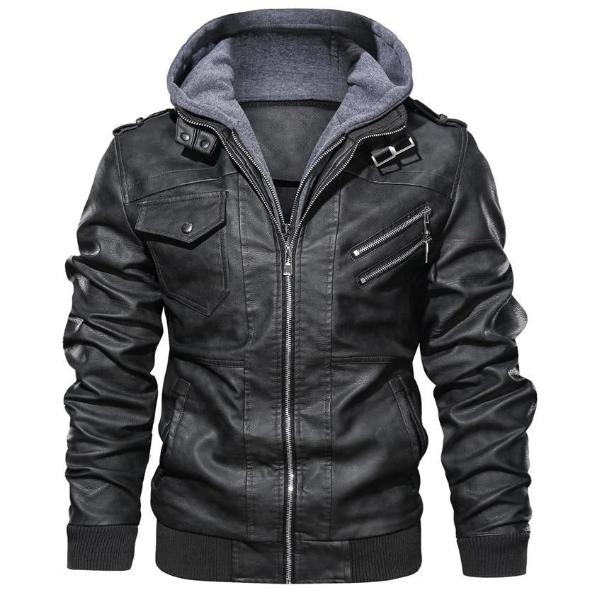 Men's Faux Leather Motorcycle Jacket – Dane