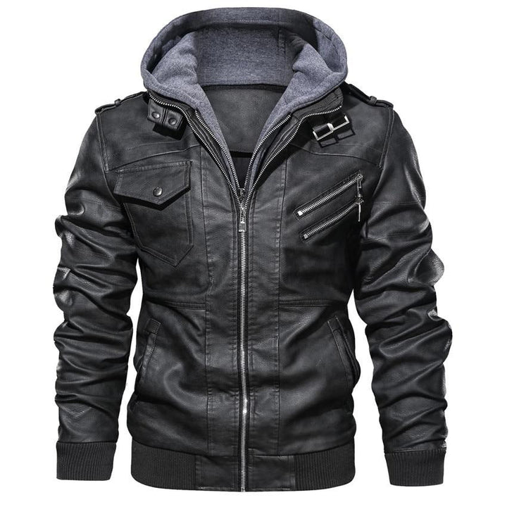 Men's Faux Leather Motorcycle Jacket – Dane